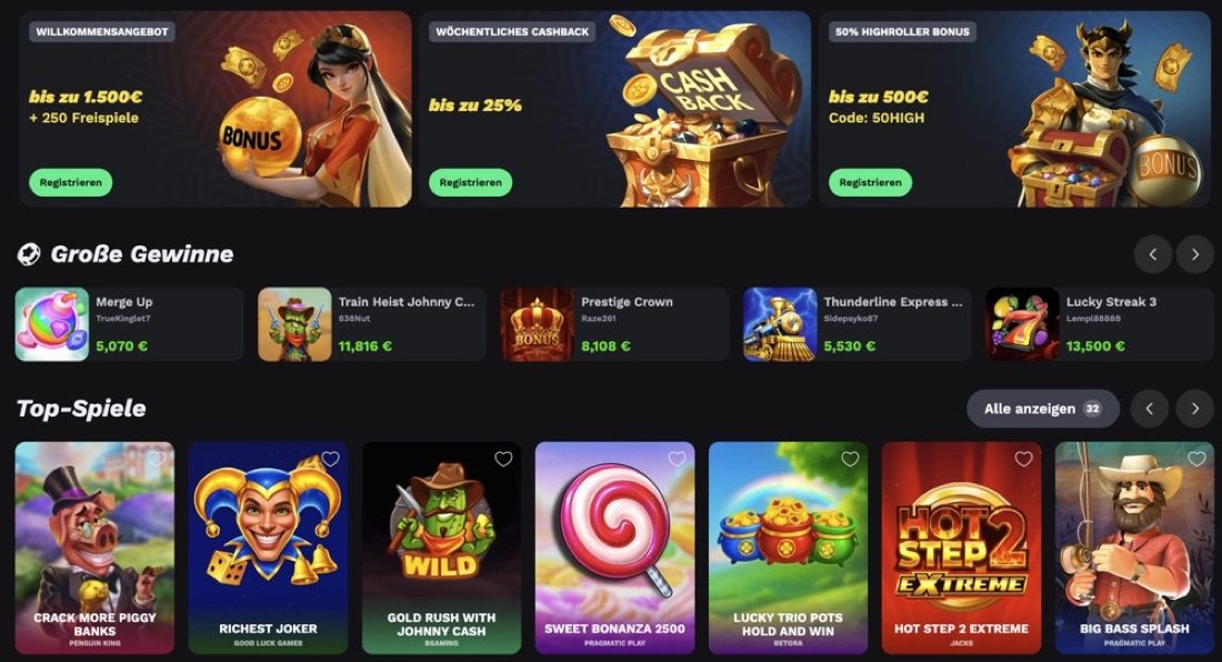 BetOnRed Mobile-Casino-Lobby